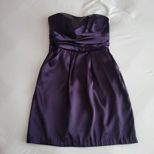 David's Bridle Royal Purple Sleeveless Mini Dress with Pockets